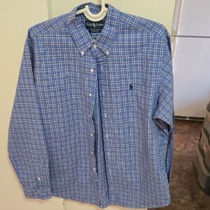 Ralph Lauren Men's Blue Plaid Shirt